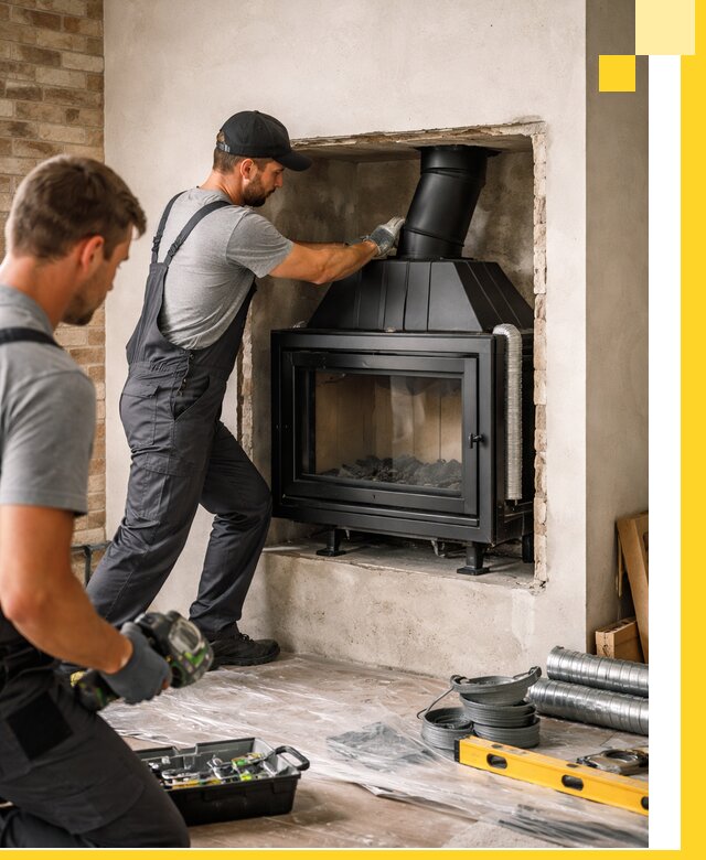Установка каминных топок в Кирове: монтаж, подключение