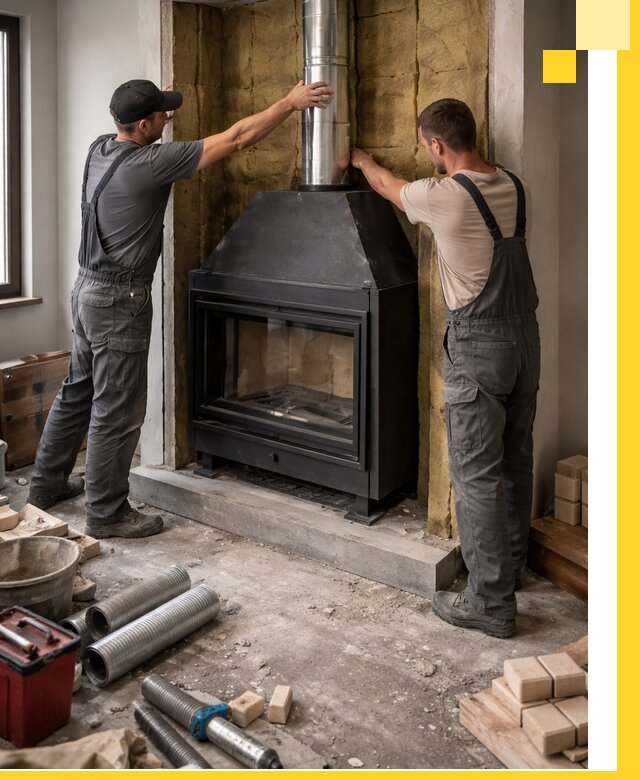 Изготовление и монтаж закрытых каминов в Кирове под ключ