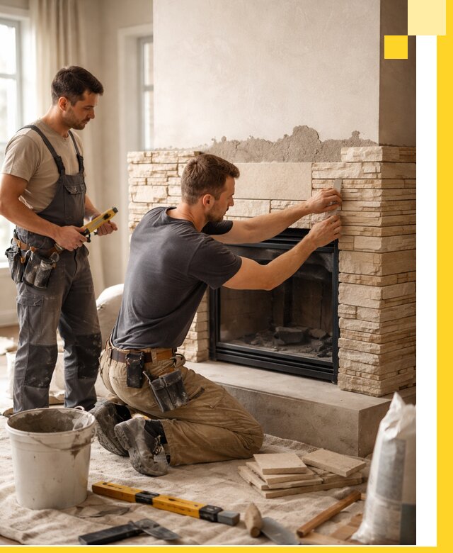 Установка и монтаж каминов для загородного дома в Кирове