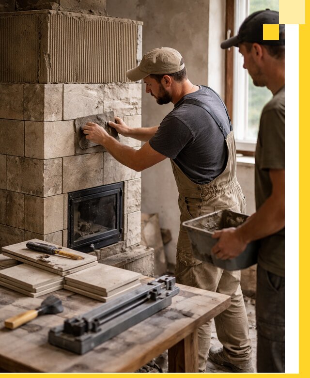 Профессиональная облицовка печей в Кирове: керамика и камень