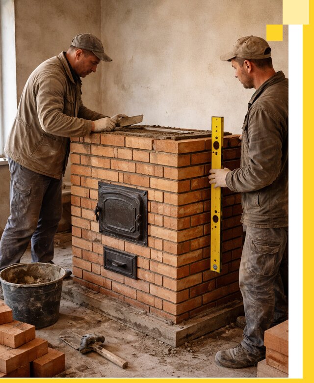 Отопительные печи под ключ в Кирове, установка и сборка