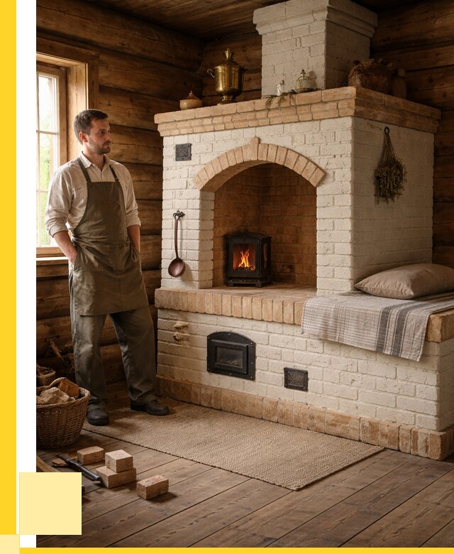 Русские печи с лежанкой под ключ в Кирове от 152475 р. ЭриданКро