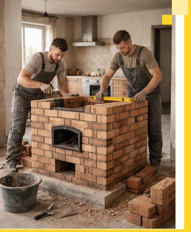 Установка и монтаж печей в частном доме в Кирове под ключ