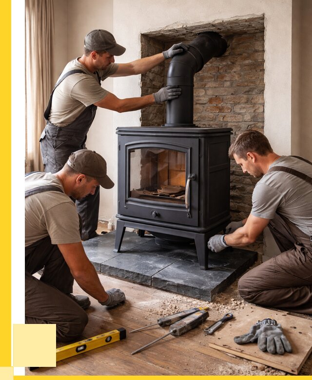 Монтаж печи камина в частном доме в Кирове от 25413 р. | ЭриданКро