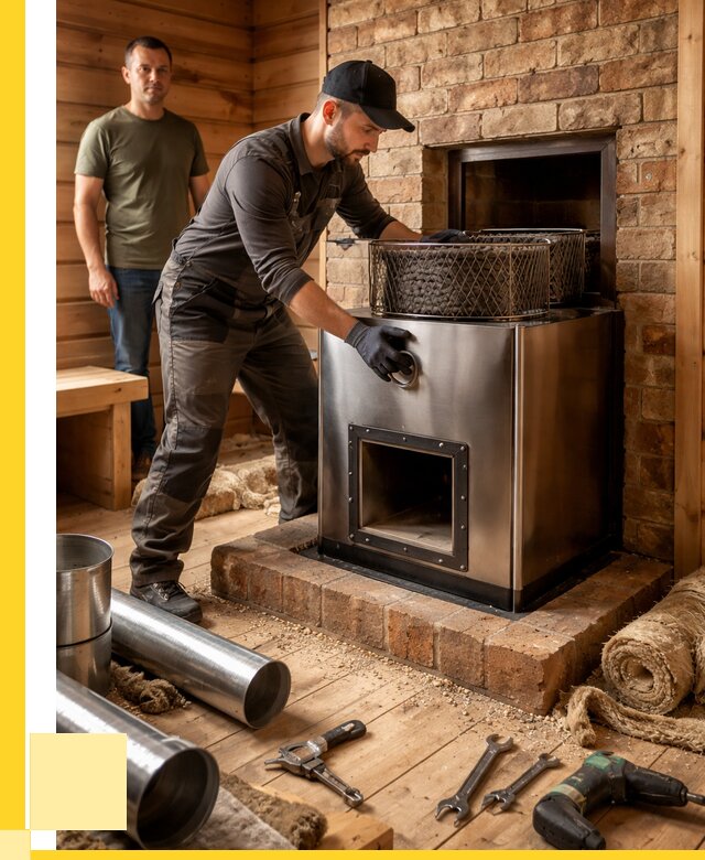 Монтаж банных печей под ключ в Кирове от 18297 р., ЭриданКро