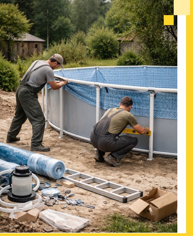 Установка и монтаж каркасных бассейнов в Кирове под ключ