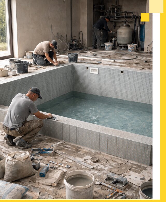 Строительство и монтаж бассейнов в помещении в Кирове