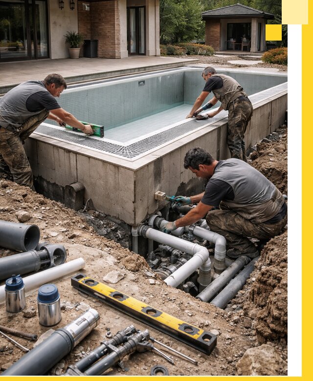 Строительство переливных бассейнов в Кирове под ключ