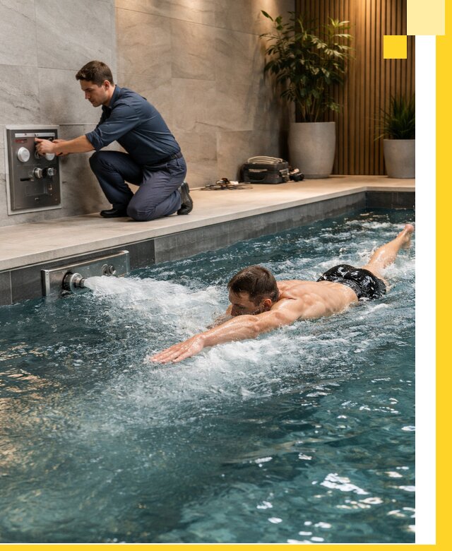 Проектирование и монтаж бассейнов с противотоком в Кирове