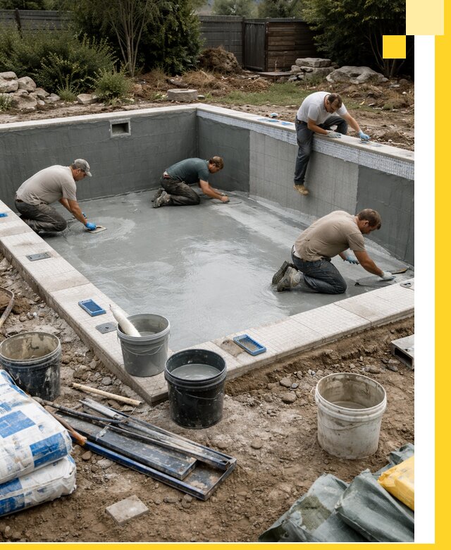 Изготовление и монтаж чаши бассейна под ключ в Кирове