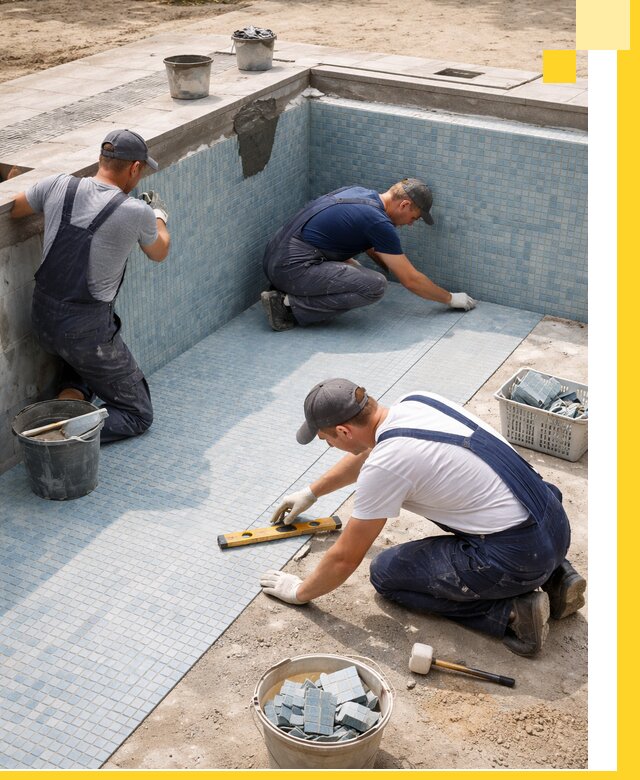 Укладка и установка плитки для бассейнов под ключ в Кирове