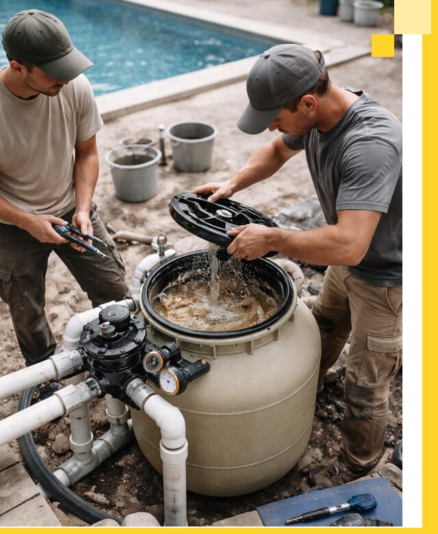 Установка и обслуживание песочных фильтров для бассейнов в Кирове