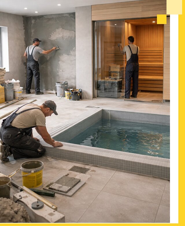 Проектирование и строительство сауны с бассейном в Кирове