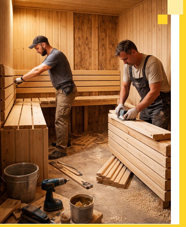 Профессиональный комплексный ремонт саун под ключ в Кирове