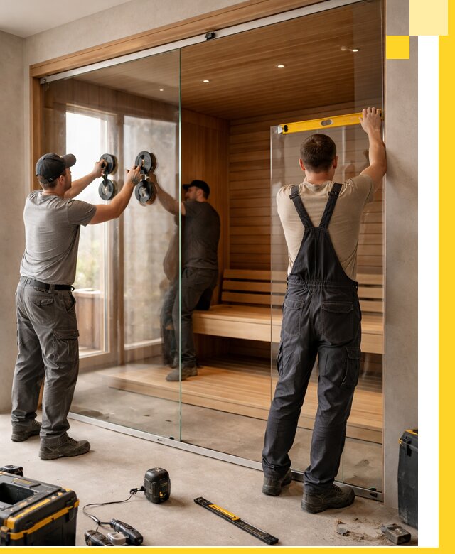 Производство и монтаж стеклянных саун под ключ в Кирове