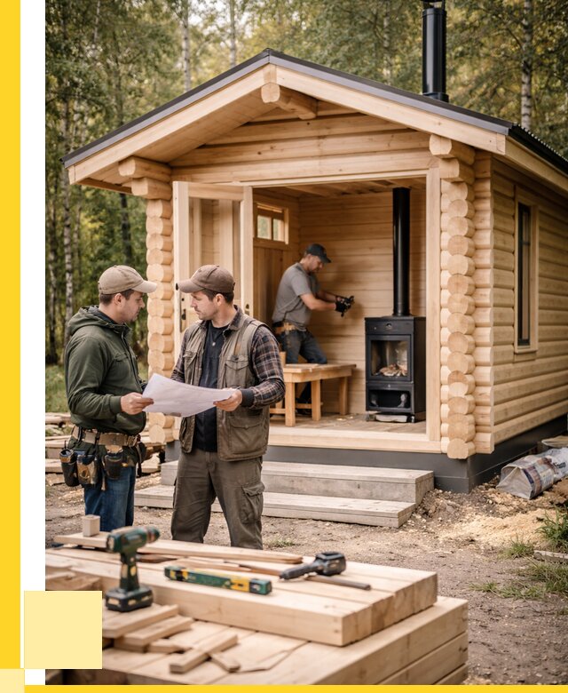 Монтаж бань под ключ в Кирове — от 203300 р. | ЭриданКро