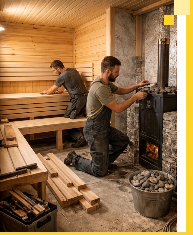 Дизайн и строительство интерьеров бань под ключ в Кирове