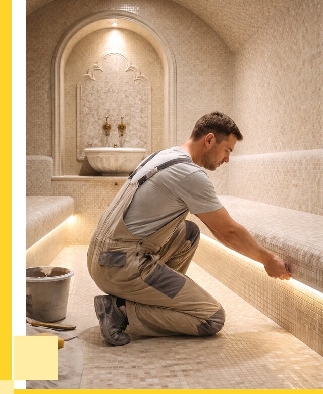 Отделка хамамов под ключ в Кирове от 5591 р. | ЭриданКро